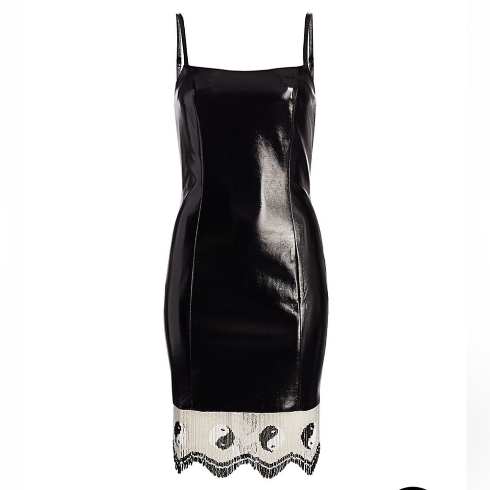 STAUD Joan Beaded Hem Dress